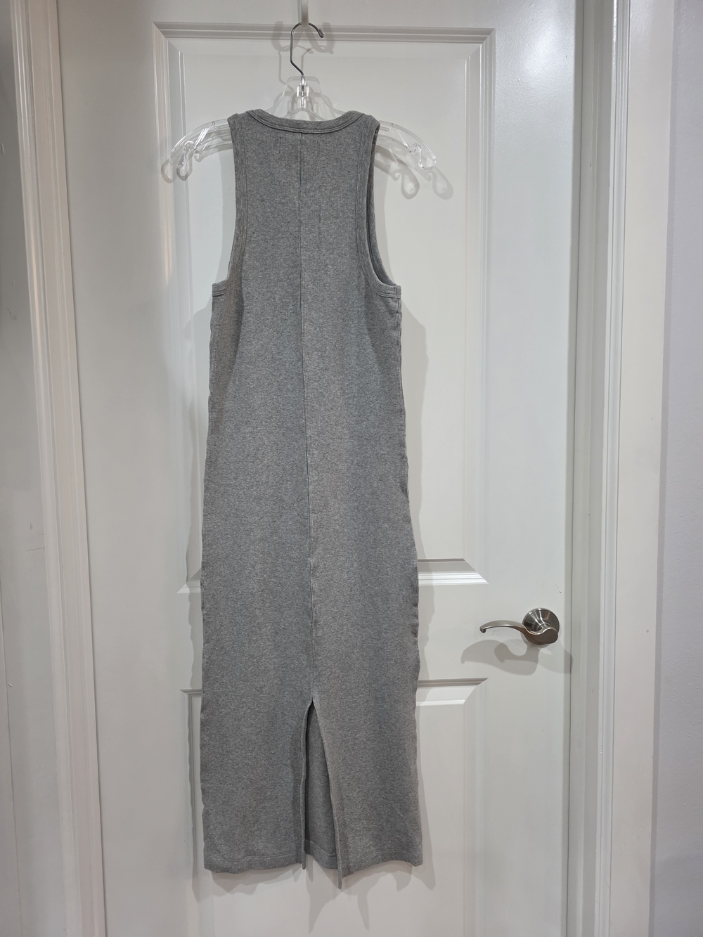 Sleeveless Grey Maxi Tank Dress - Picture 3 of 6